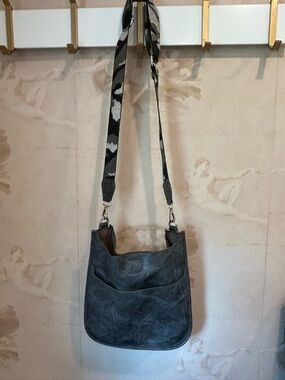 Adorned Vegan Leather Messenger Bag
